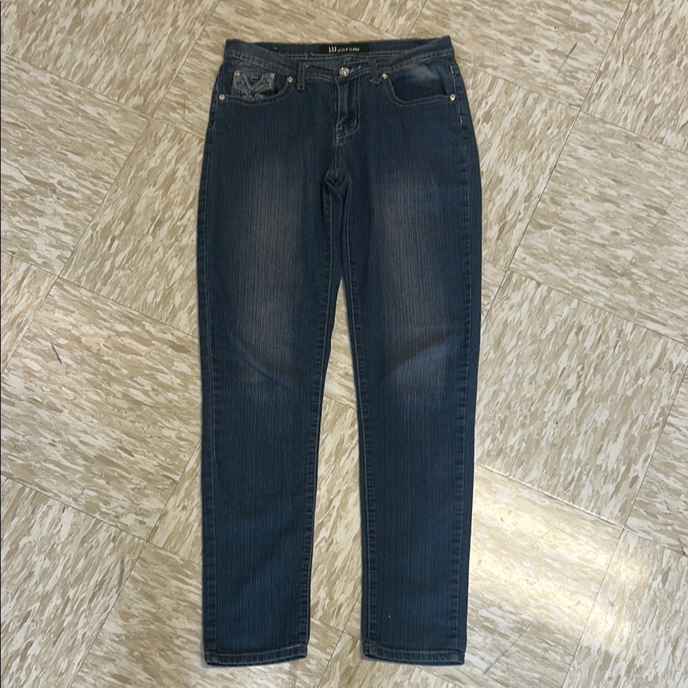 Classic Blue Straight Leg Jeans Timeless Denim